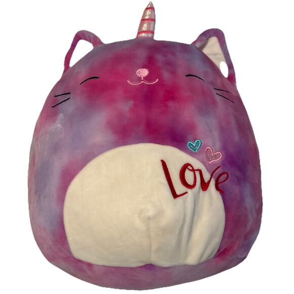 SQUISHMALLOWS Tie Dye Plush CATICORN Love Toy -preloved - Picture 1 of 14